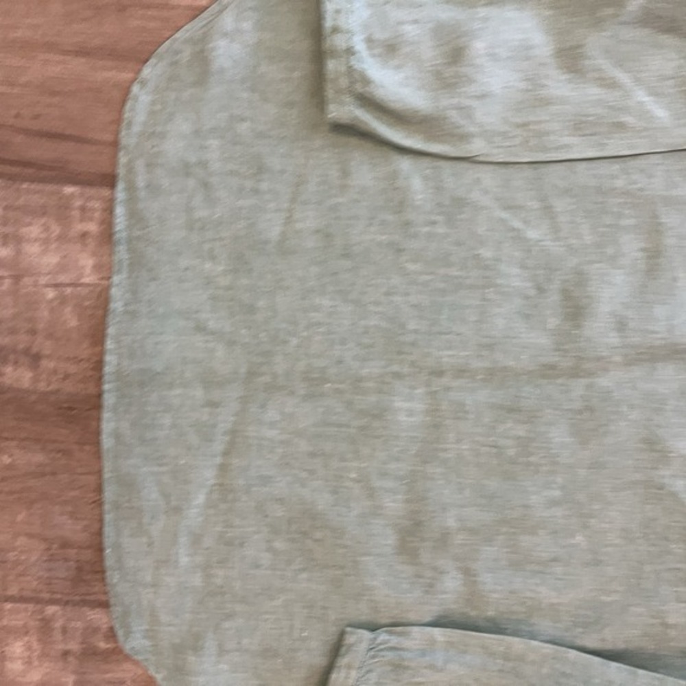 David Jones Linen Top 3/4 Button Front  3/4‎ Sleeve Pale Green Women XXL. Aus - Picture 13 of 14